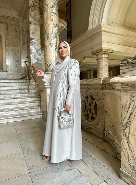 Qatari Abaya | shade sky grey