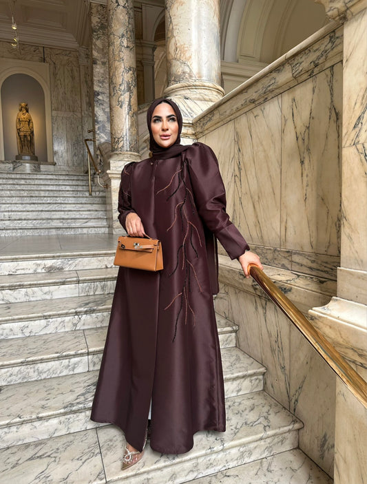 Qatari Abaya | shade chocolate